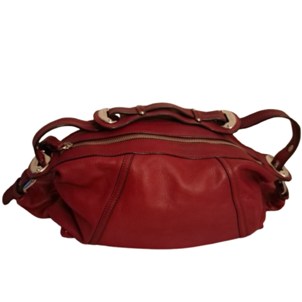 B. Makowsky Top Handle Buckle Detail Leather Slouchy Bag - Picture 2 of 11